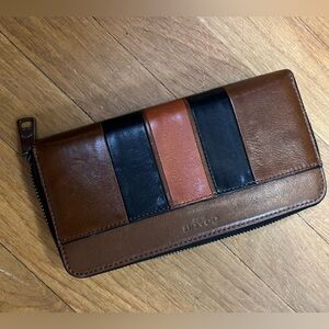 Coach 75th Anniversary Glovetanned Calf Leather Accordion Zip Wallet NWOT